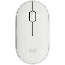 Used Logitech Slim Wireless Bluetooth Mouse for iPad, Energy-Efficient Bluetooth, up to 18-Month Battery Life, Battery-Saving Sleep Mode (910-006345) - Off-White