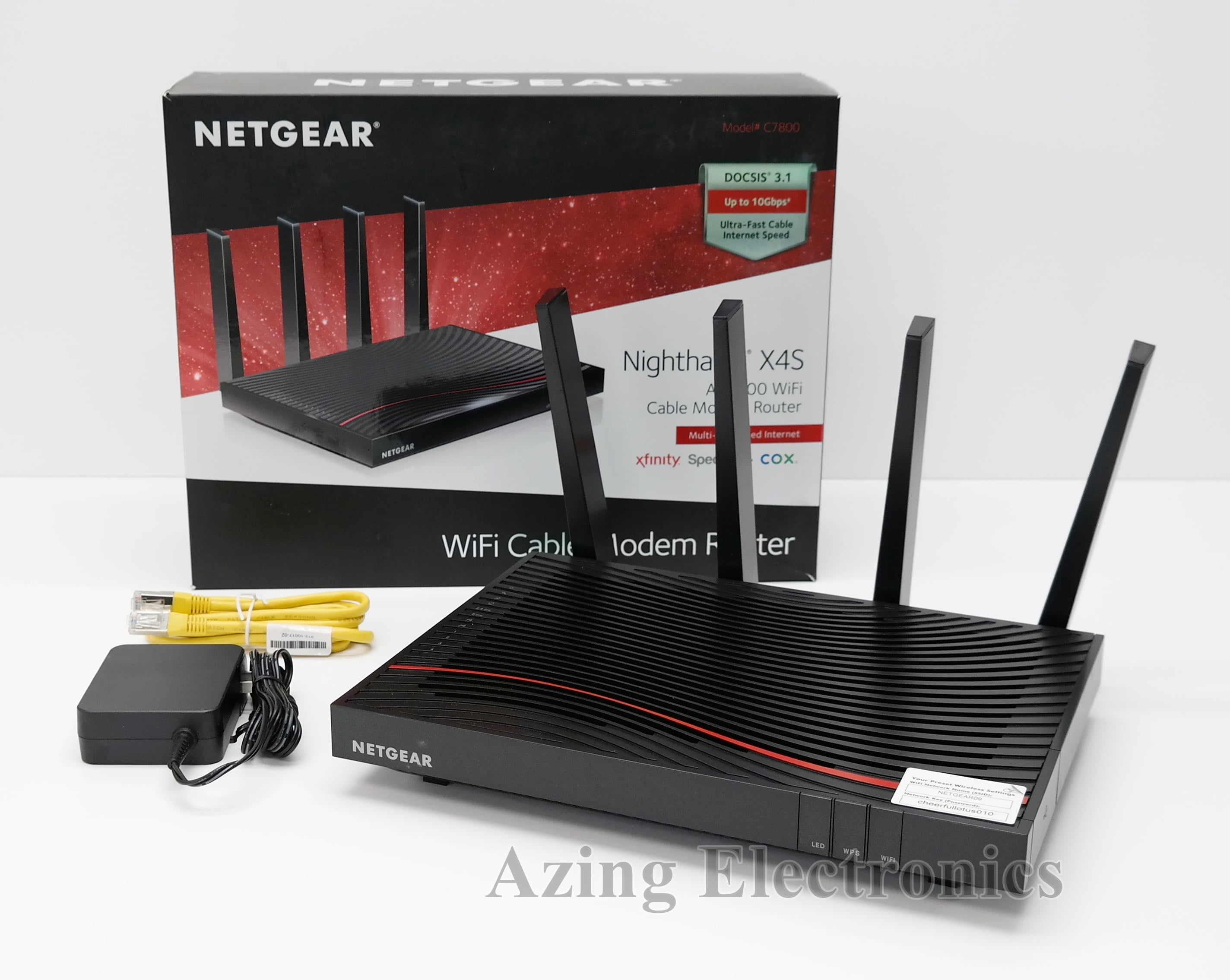 Used Netgear C7800 Nighthawk X4S AC3200 WiFi Cable Modem Router