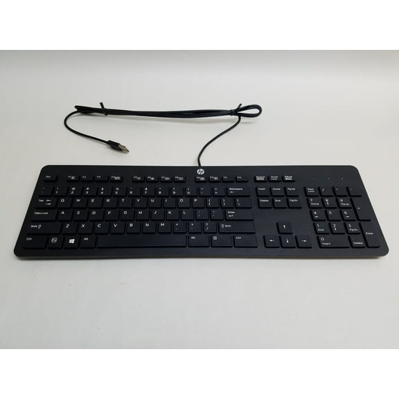 Pre-Owned Used New HP 803181-001 Wired USB Slim 104 Key Standard Keyboard
