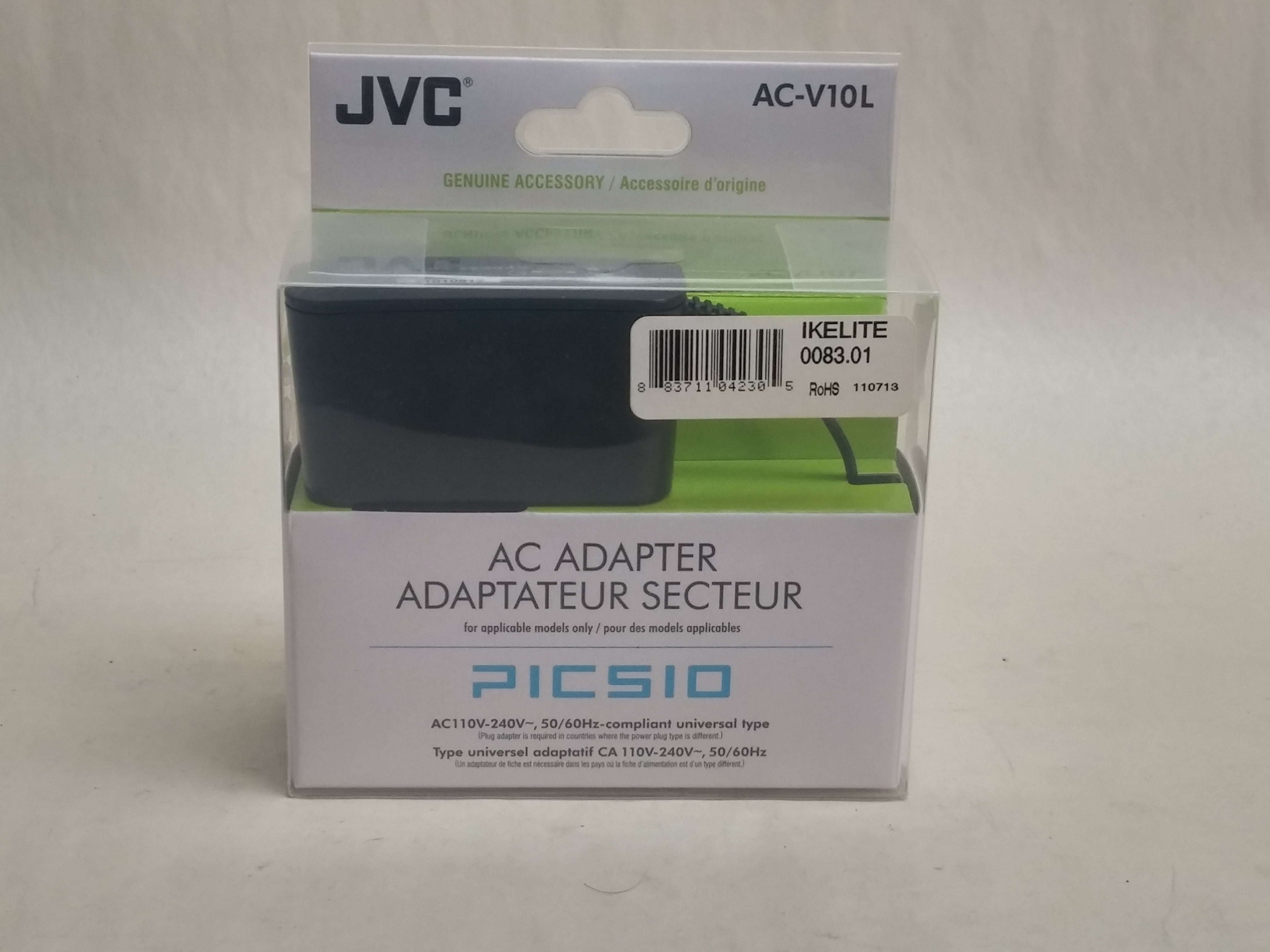 Used New JVC AC-V10L AC adapter for PICSIO Series, GC-FM2, GC-WP10 Cameras