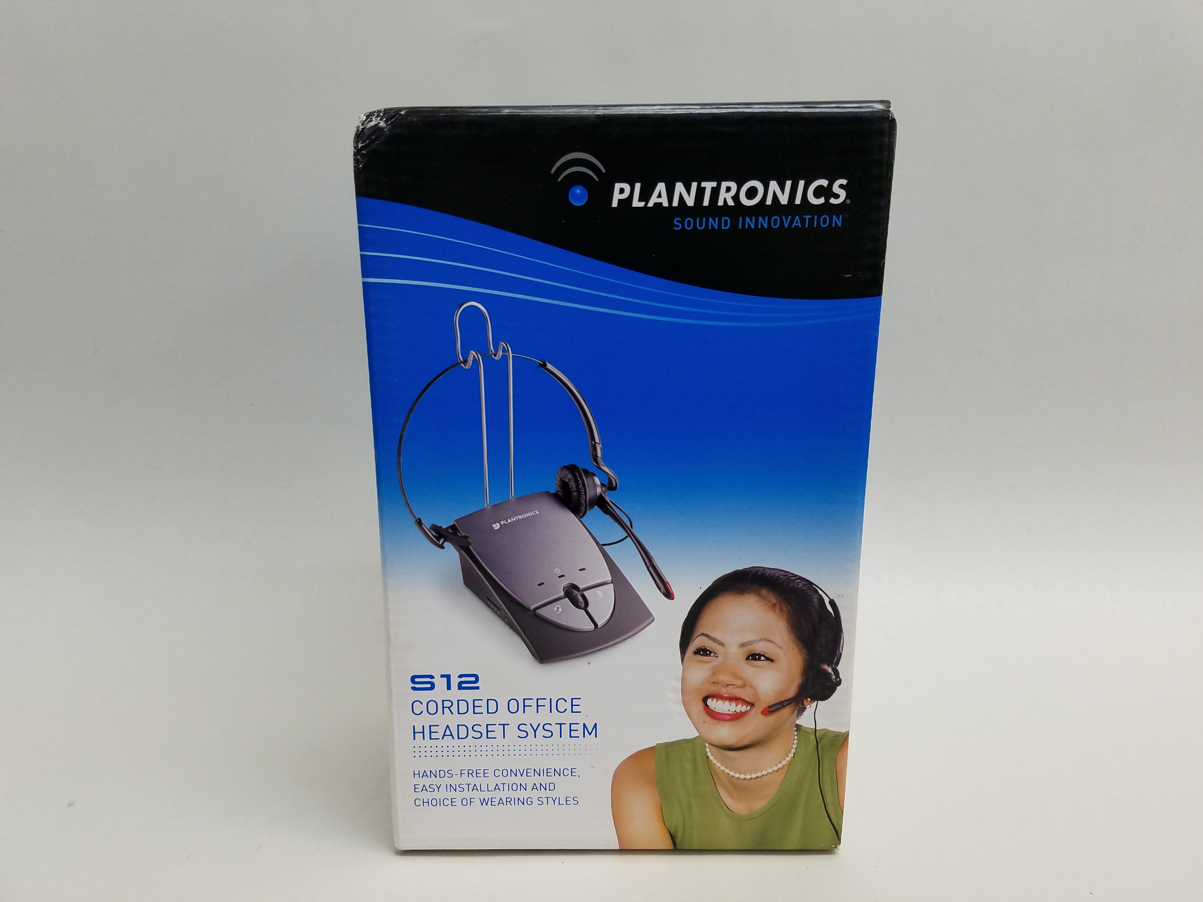 Used New Plantronics S12 Telephone Headset System Hands Free 2 In 1 Headset - image 1 of 4