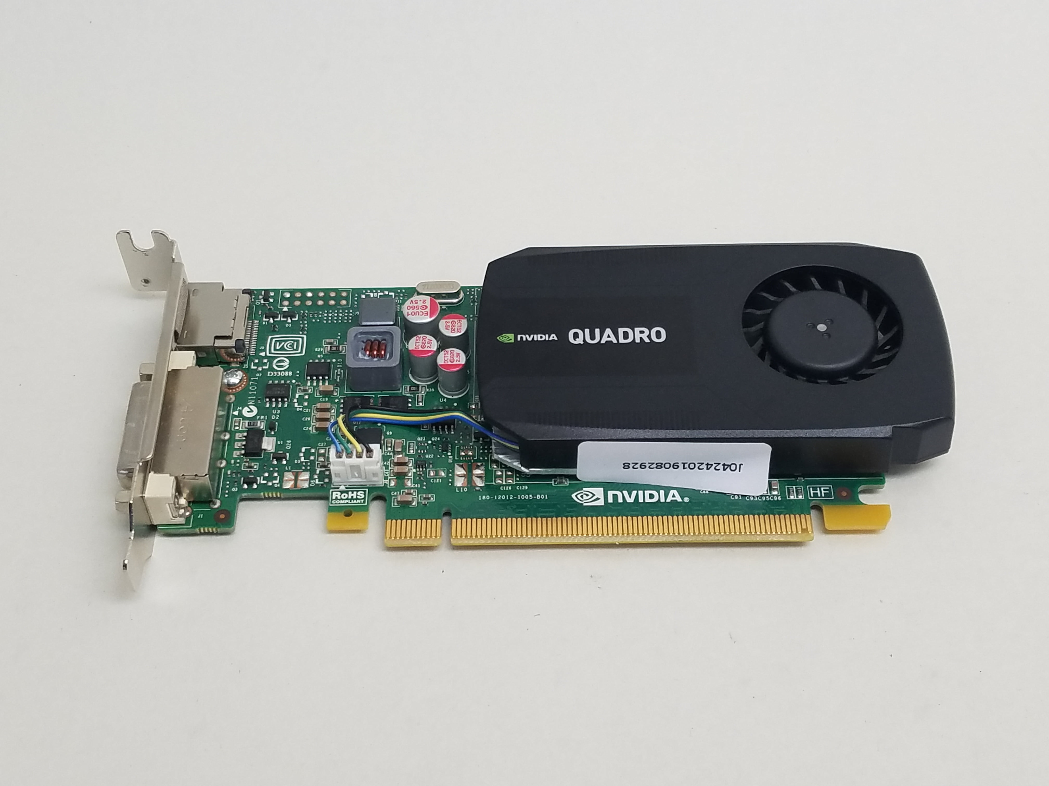 Used Nvidia Quadro 600 1GB DDR3 PCIE x16 Low Profile Desktop Video