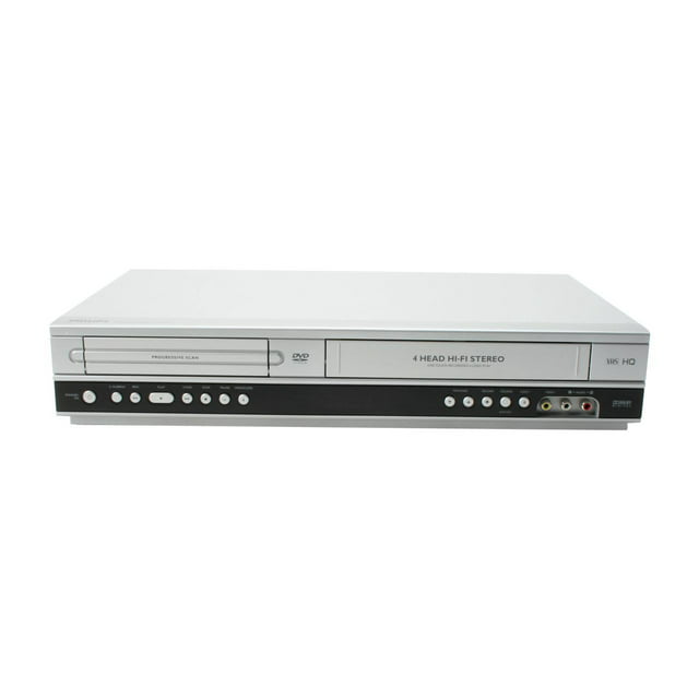 Used Philips DVP3340V DVD/VCR 4 Head Player Combo with Remote, Manual, A/V Cables and HDMI Converter