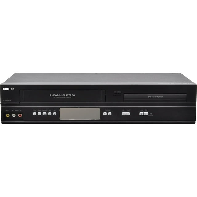 Used Philips DVP3345VB/F7 DVD/VCR Combo with remote, AV, and Quick