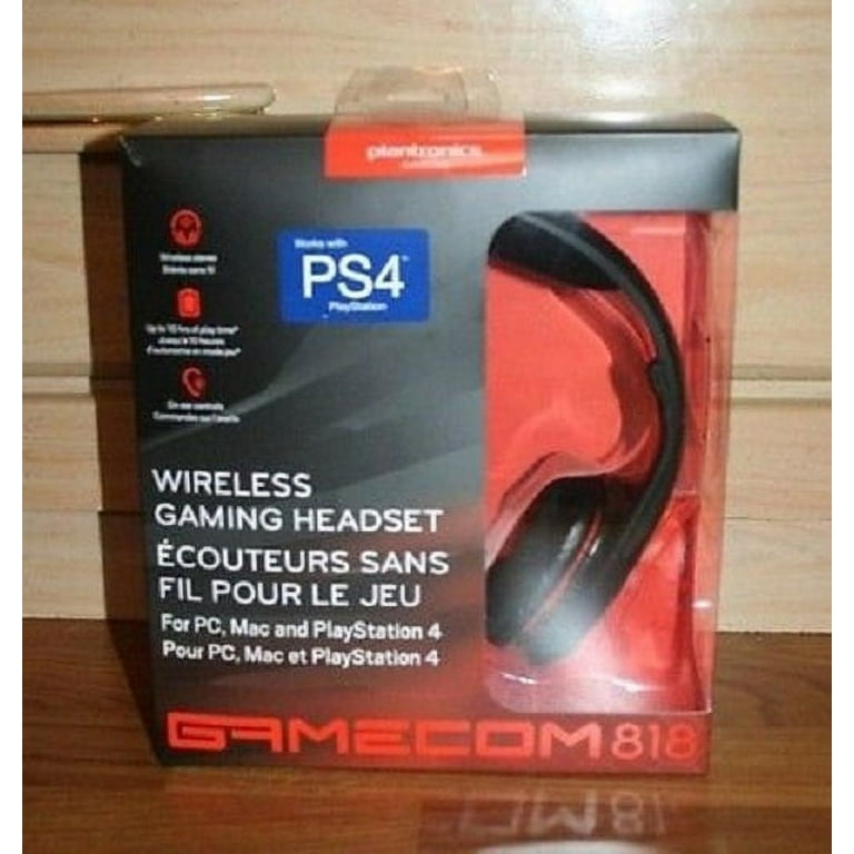 Used Plantronics Gamecom 818 Wireless Stereo Headset for PC Mac and PlayStation 4 Walmart