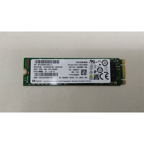 Pre-Owned Used SK Hynix HFS256G39TNF SC311 256GB 80mm NGFF M.2 Solid State Drive