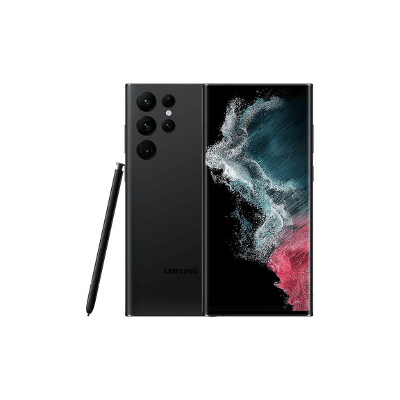 Pre-Owned Used Samsung Galaxy S22 Ultra 5G Smartphone, AT&T Only,128 GB Storage   8 GB RAM, Phantom Black