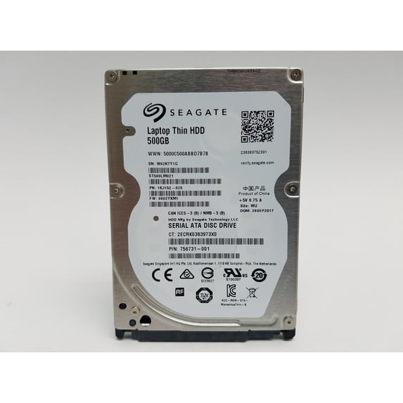 Pre-Owned Seagate 500GB SATA III 2.5" Internal Laptop Hard Disk Drive, ST500LM021