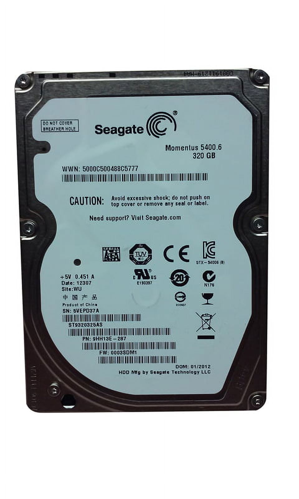 Used Seagate Momentus 5400.6 ST9320325AS 320GB 2.5