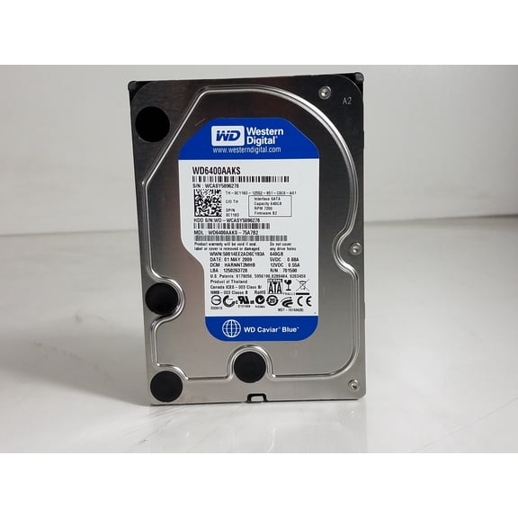 Pre-Owned Used Western Digital WD Blue WD6400AAKS 640 GB SATA II 3.5 in Desktop Hard Drive