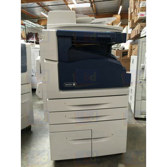 Pre-Owned Used Xerox WorkCentre 5955i A3 A4 Monochrome Laser Multifunction Printer - 55ppm, Copy, Print, Scan, Auto Duplexing, Network, ConnectKey Technology, 2 Trays, High Capacity Tandem Tray