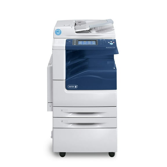 Pre-Owned Used Xerox WorkCentre 7225i A3 A4 Color Laser Multifunction Printer - 25ppm, Copy, Print, Scan, Auto Duplexing, Network, ConnectKey Technology, A3, A4, 2 Trays, Stand