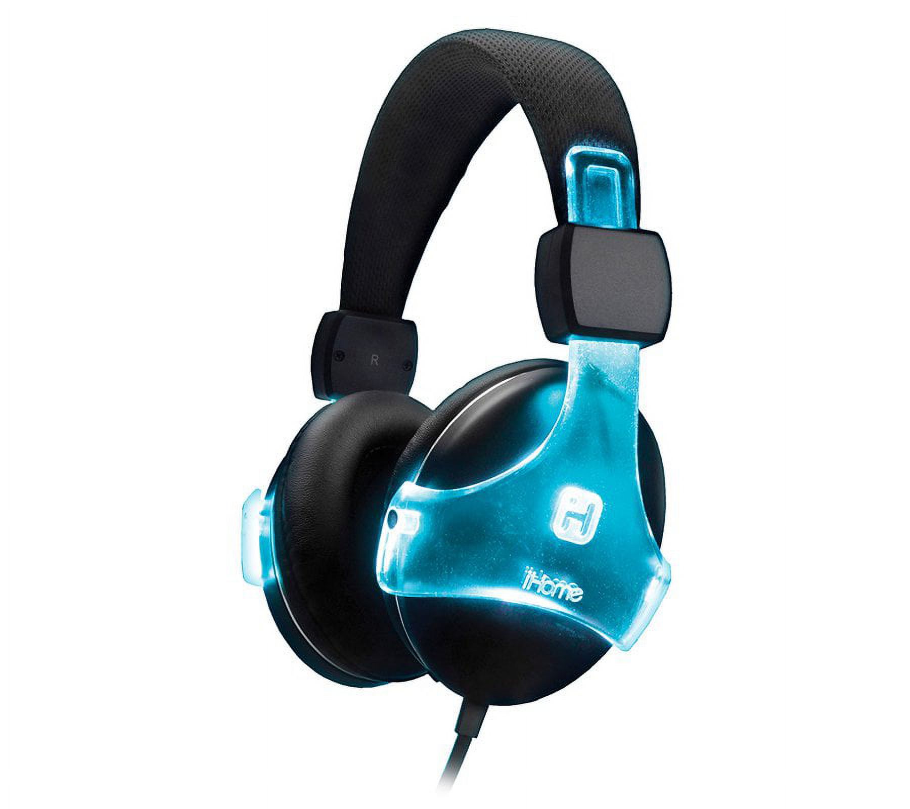 Used iHome Color Changing Rechargeable Headphones with Mic and Remote