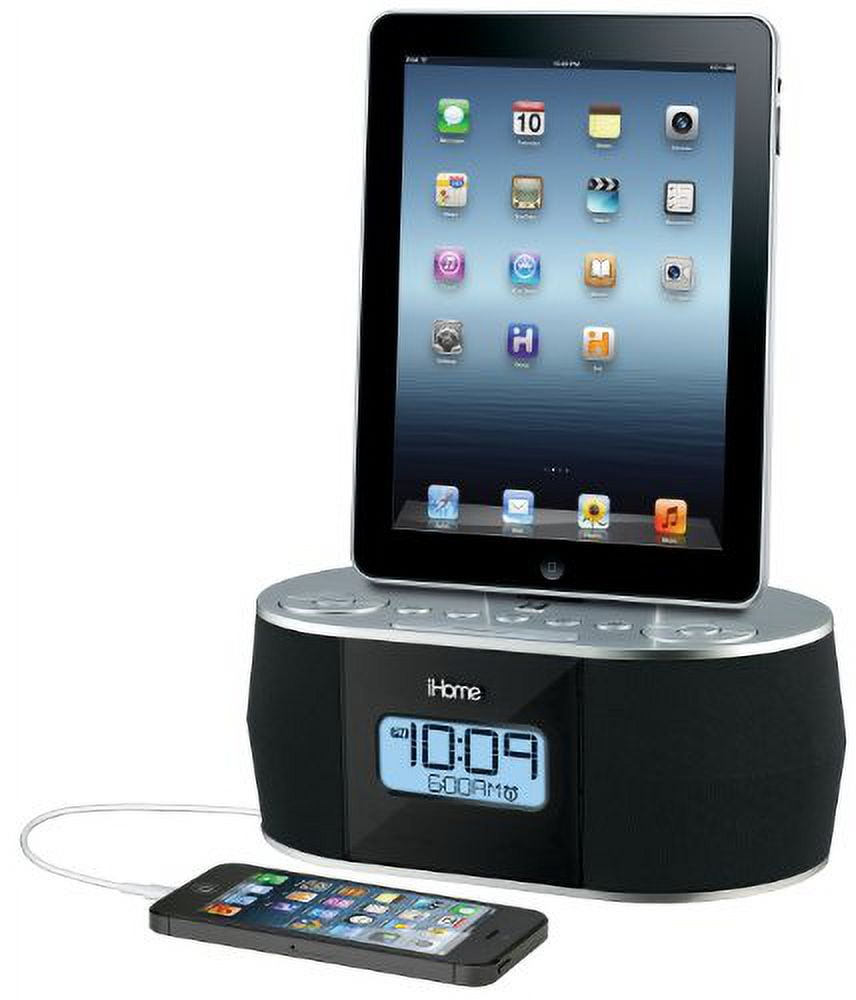 Used iHome Dual Charging Stereo FM Clock Radio with USB Charge for iPod