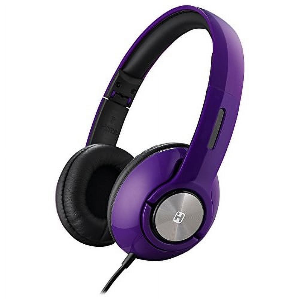 Used iHome iB45UC Purple Wired OnEar Foldable Adjustable Headphones w