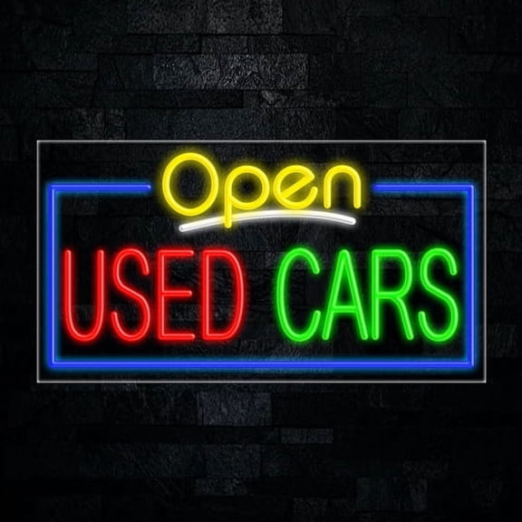 UsedCarsLED Neon Sign 33"L x 18"H #35900