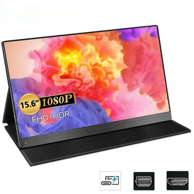 UsedNewsoul 15.6" Portable Monitor 1080P Screen HDMI USB C IPS VESA For Laptop Mac Pro
