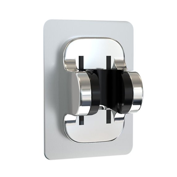 Useful Bathroom Accessories Wall Mounted Self-Adhesive Showerhead Bracket Shower Head Holder Handheld Sprayer Support Sprayer Fixed Base SILVER
