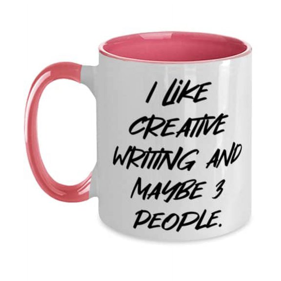 Useful Creative Writing Two Tone 11oz Mug, I Like Creative Writing and, Present For Men Women, Brilliant Gifts From Friends, Two tone mug