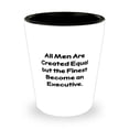 thumbnail image 1 of Useful Executive Gifts, All Men Are Created Equal but the Finest, Executive Shot Glass From Friends, Ceramic Cup For Colleagues, 1 of 1