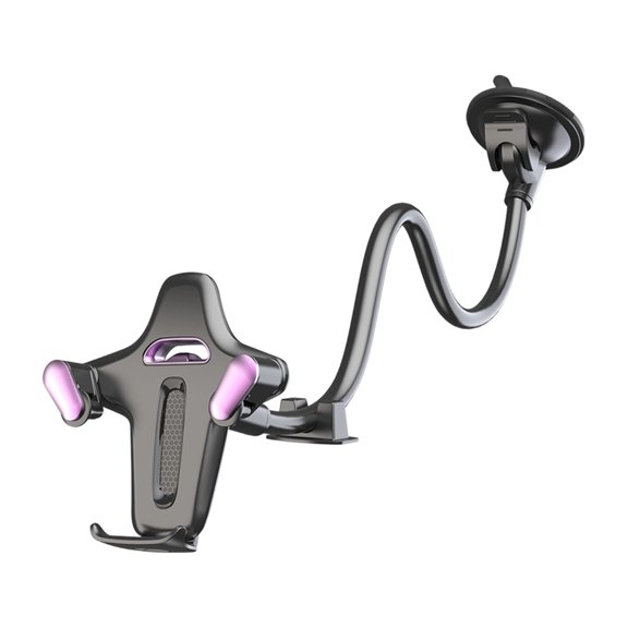 Useful Extending Hose Mobile Phone Mount with Easy Press Mechanism & Secure Grip Auto Phone Stand for Automobiles Use