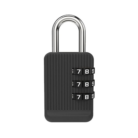 Useful Fashion Travel Outdoor Zinc alloy Anti-theft Suitcase Security Coded Lock Luggage Combination Lock 3 Digit Password Lock Dormitory Cabinet Padlock BLACK