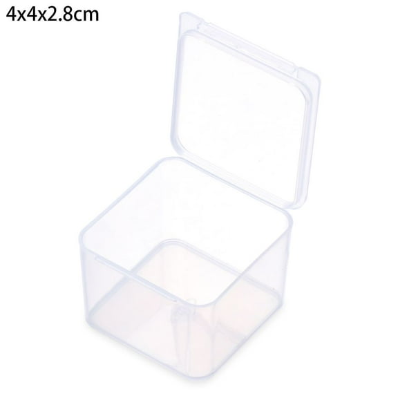Useful Nail Art Screw Storage Plastic Transparent Small Storage Box Pill Chip Box Jewelry Organizer Case Beads Container 4X4X2.8CM