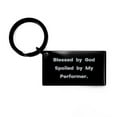thumbnail image 1 of Useful Performer Gifts, Blessed by God Spoiled by My, Unique Birthday Keychain For Coworkers, Black Keyring From Friends, Unique gift ideas, Personalized gift ideas, Gift ideas for her, Gift ideas for, 1 of 1