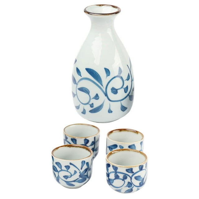 Useful Sake Serving Cups Glass Tea Mug Japanese Hot Bottle Vintage Hip