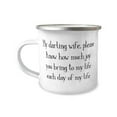 thumbnail image 1 of Useful Wife 12oz Camper Mug, My darling wife, please know how much joy you bring to my life each, Present For Wife, Cheap Gifts From Husband, 1 of 2
