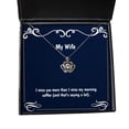 thumbnail image 1 of Useful Wife Crown Pendant Necklace, I Miss You More Than I Miss My Morning Coffee (and That), New Gifts for Wife, Humorous Wife Gifts, Funny Gifts for Wife, Gag Gifts for Wife,, 1 of 5