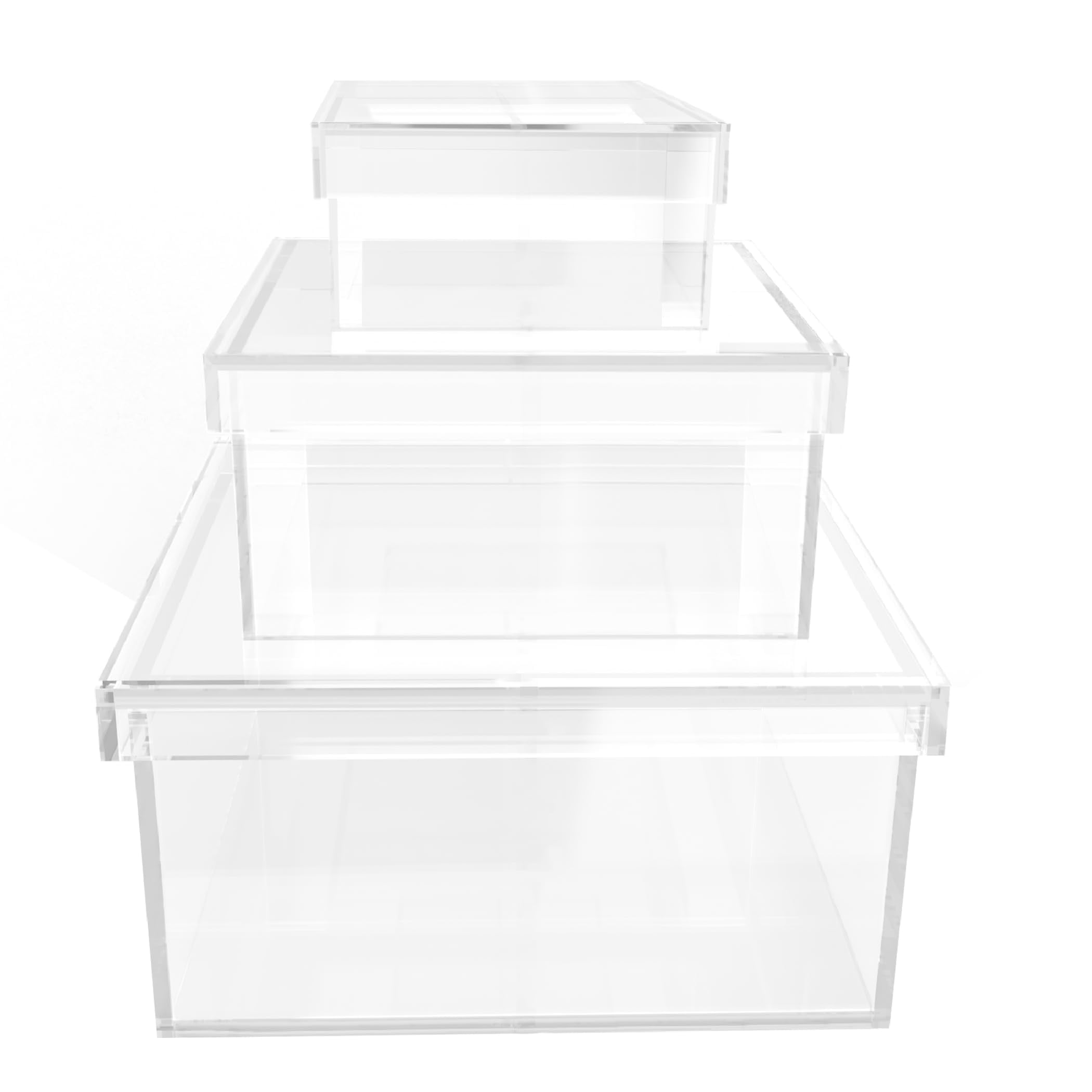 Usefullstore Acrylic Box with Lid, Buffet Risers, Square Cubes, Dessert ...