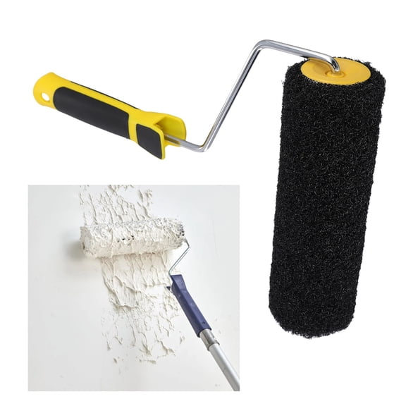 User 9 Inch Roller Brush for Wall Putty, Elastic Nylon Material for Smooth Finish (Black)