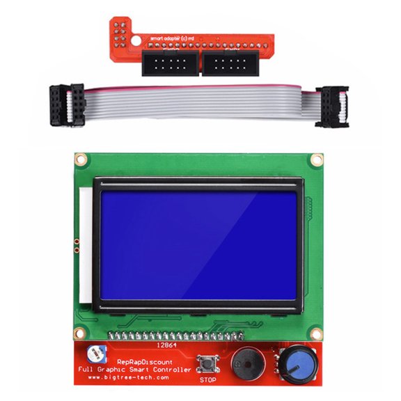 User-Friendly 12864 LCD Smart Controller for Ramps 1.4 3D Printers for Effortless G-Code Printing from SD Card