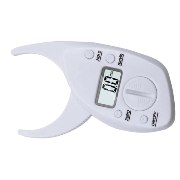 User Friendly ABS Digital Body Fat Caliper with Double Unit Display Mm/Inch Conversion for Accurate Fitness Tracking