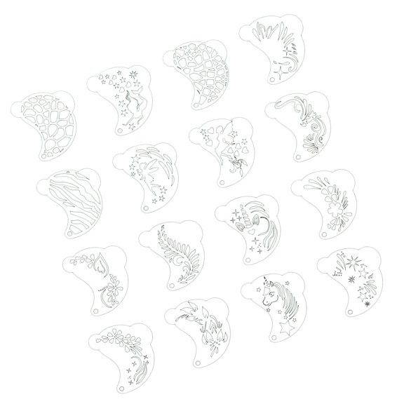 User Friendly Face Paint Guides Drawing Stencil for Symmetrical Designs on Skin Perfect for Artists Teachers Event