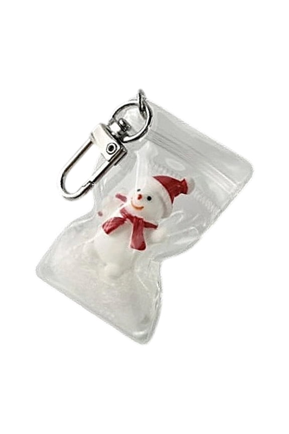 User Friendly Snowman Keychain with Cuteness Packing Design Plastic/Resin Texture for Long Lasting Use All Year Round