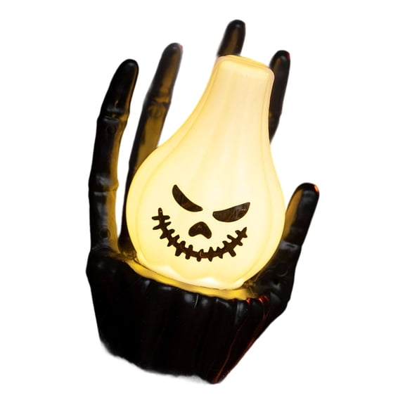 User Friendly Specters Hand Night Light With Shatters proof Design Warm Glowing Holiday Tabletop Display