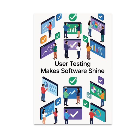 User Testing Makes Software Shine - Tech Enthusiast - 13x19 Poster Print