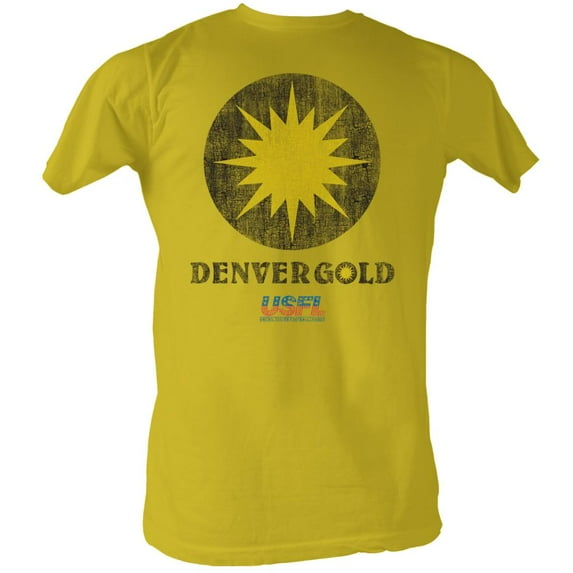 Usfl Sport Teams Denver Gold Adult Short Sleeve T Shirt