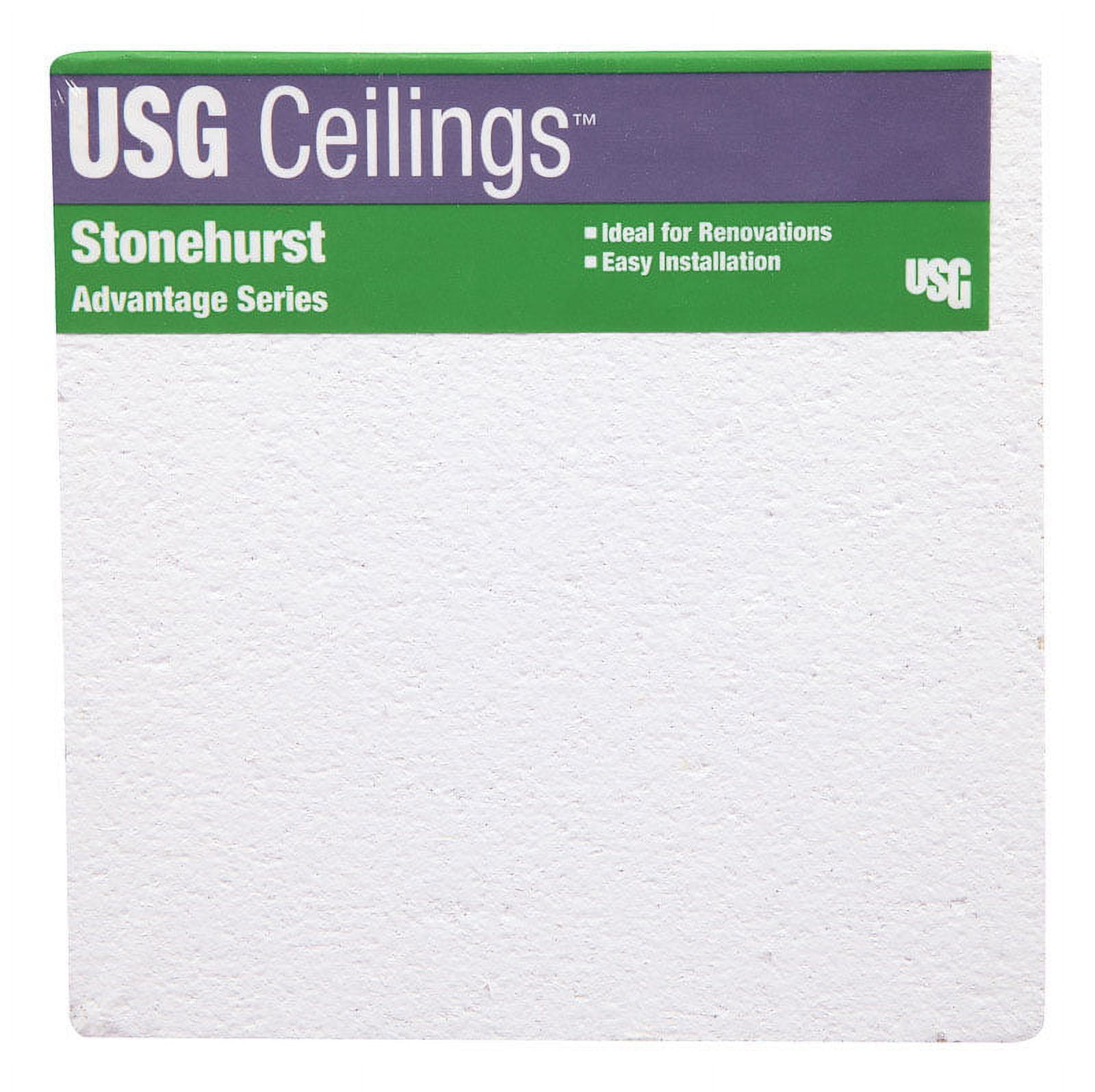 Usg Stonehurst Ceiling Tile 2 ' X 4 ' X 9/16 " Square Edge Mineral Fiber White