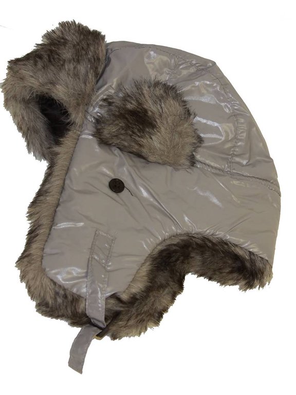 Ushanka Faux Fur Trapper Winter Flight Trooper Hat Cap GREY