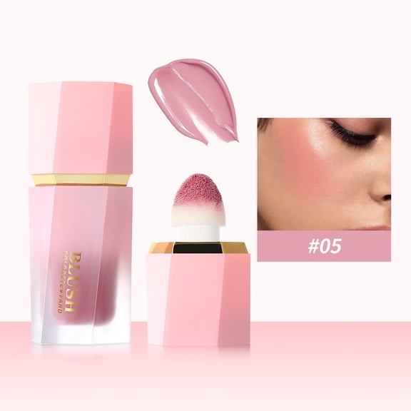 Ushas Liquid Blush, Shade E - 1 Bottle, Makeup Color Liquid Blushmatte Finish Longwearingwaterproof Gelcreamblush With Sponge Tip Applicator, Easter, St. Patrick'S Day, Wedding, Bl Makeup Organizers