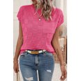 thumbnail image 1 of Ushdele Chic Bright Pink Sweater - Lattice Detail, Flattering Fit, 1 of 8