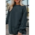 thumbnail image 1 of Ushdele Chic Dark Grey Corduroy Oversized Sweatshirt - Perfect Year-Round Fave!, 1 of 8
