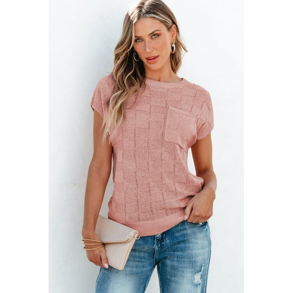 Ushdele Chic Dusty Pink Sweater: Versatile Knit for Any Event