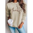 thumbnail image 1 of Ushdele Chic Parchment 'Thankful' Drop Shoulder Sweater - Gratitude Style, 1 of 8
