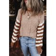 thumbnail image 1 of Ushdele Embrace the Trend with Our Chic Brown Stripe Sweater!, 1 of 8