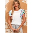 thumbnail image 1 of Ushdele Flirty Puff Sleeve Tee - Soft White, Everyday Chic, 1 of 8