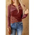 thumbnail image 1 of Ushdele Flirty Red Knit Top - Sleek Seam & All-Day Comfort, 1 of 8